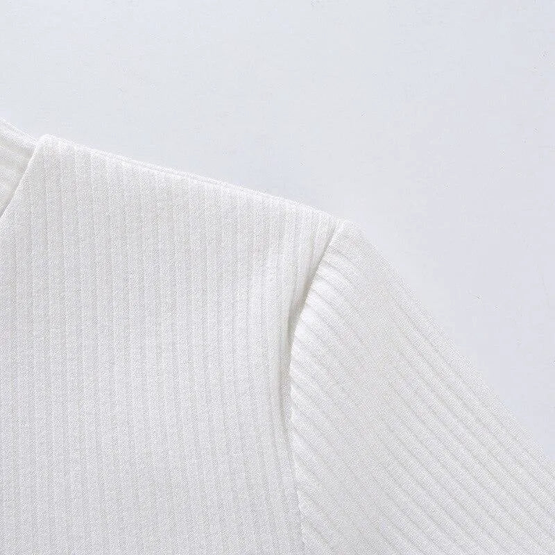 Knit Sad Eyes Crop Top - Bear Hugs