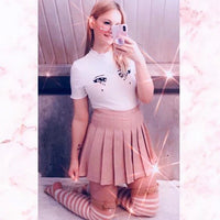 Knit Sad Eyes Crop Top - Bear Hugs