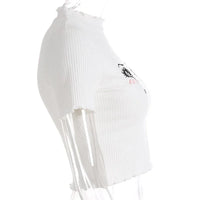 Knit Sad Eyes Crop Top - Bear Hugs