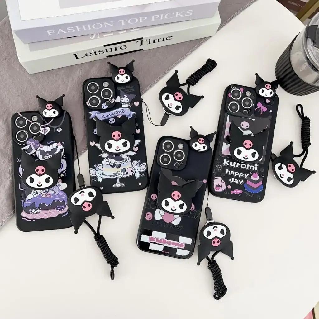 Kuromi Case with Rope Holder (For iPhones) - Bear Hugs