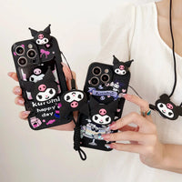 Kuromi Case with Rope Holder (For iPhones) - Bear Hugs