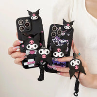 Kuromi Case with Rope Holder (For iPhones) - Bear Hugs