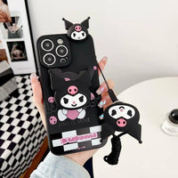 Kuromi Case with Rope Holder (For iPhones) - Bear Hugs