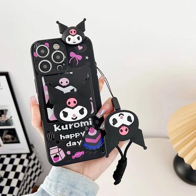 Kuromi Case with Rope Holder (For iPhones) - Bear Hugs