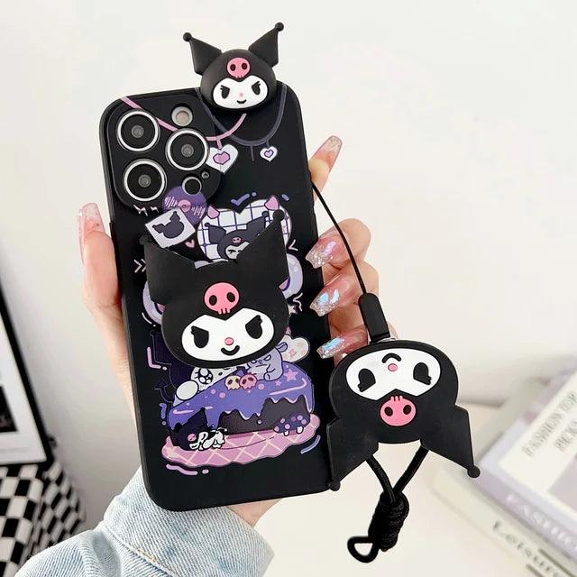 Kuromi Case with Rope Holder (For iPhones) - Bear Hugs