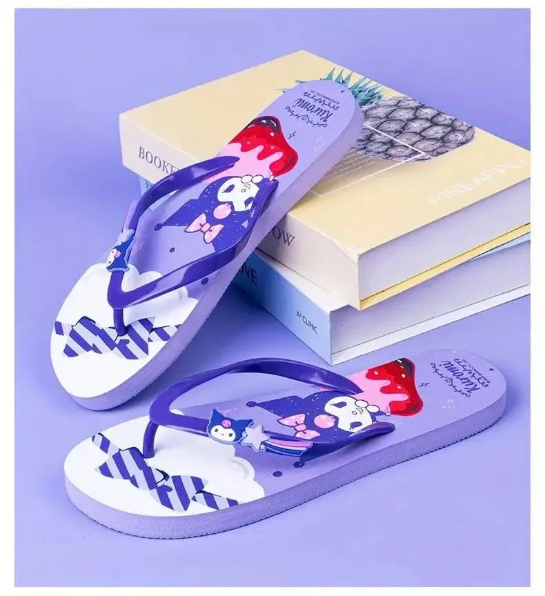 Kuromi Cute Cartoon Flip-Flops - Bear Hugs