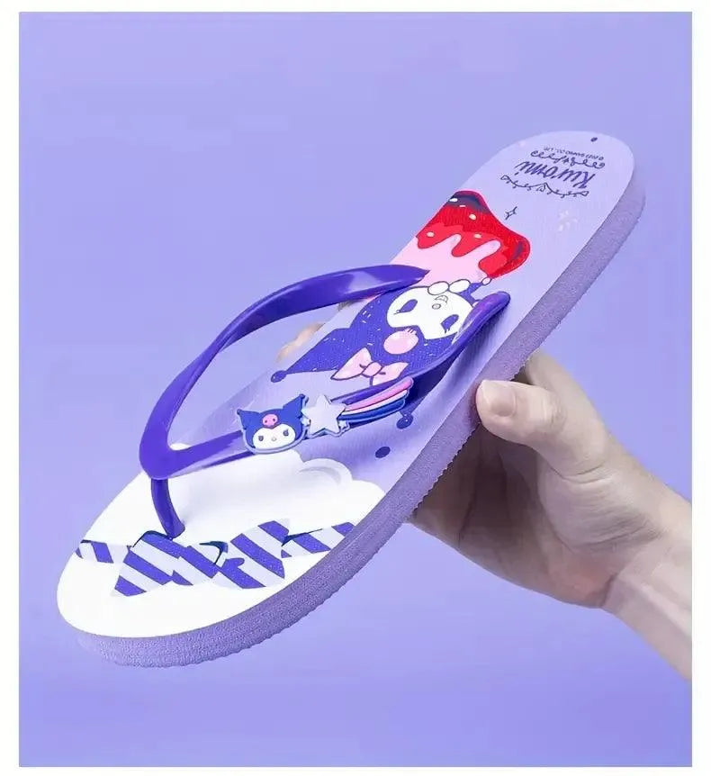 Kuromi Cute Cartoon Flip-Flops - Bear Hugs