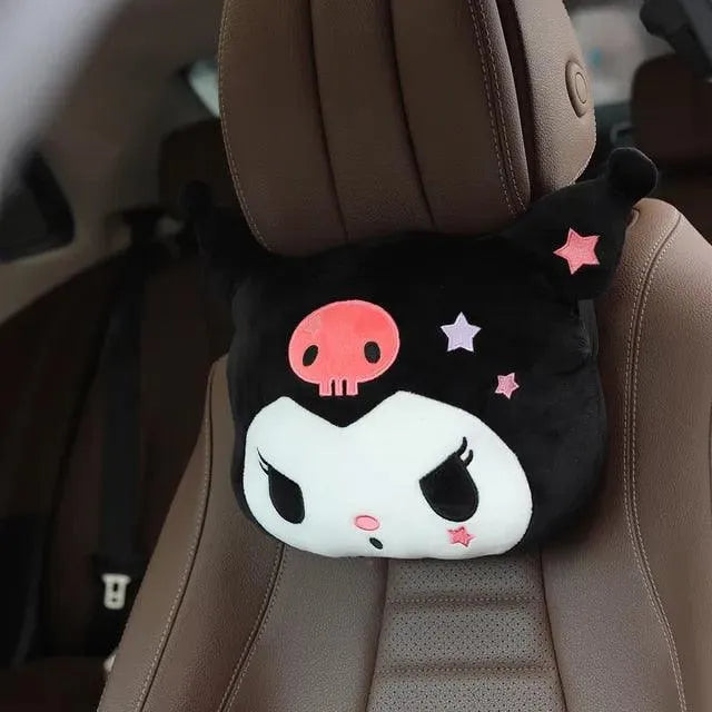 Kuromi My Melody Car Headrest and Seatbelt Protector - Bear Hugs