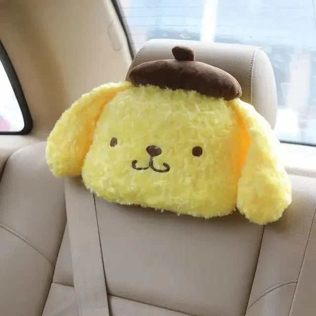 Kuromi My Melody Car Headrest and Seatbelt Protector - Bear Hugs