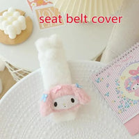 Kuromi My Melody Car Headrest and Seatbelt Protector - Bear Hugs