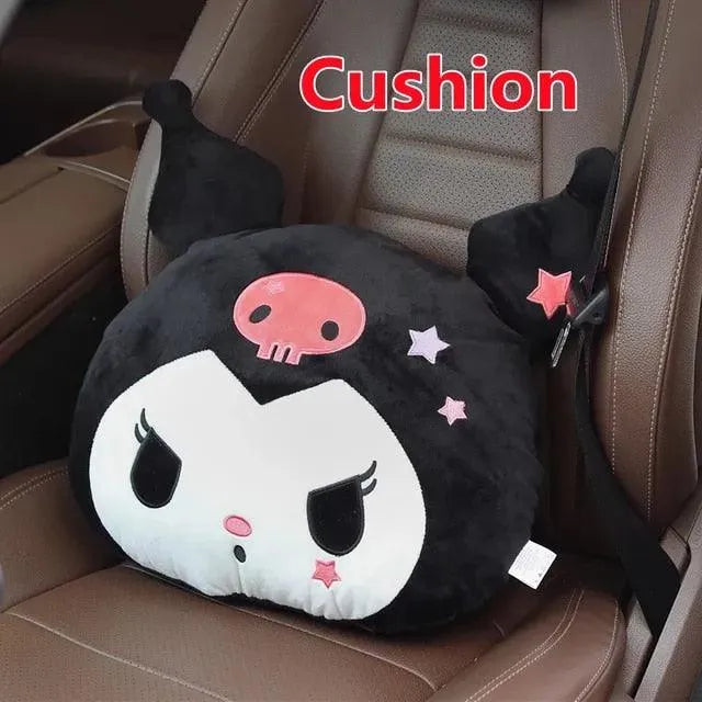 Kuromi My Melody Car Headrest and Seatbelt Protector - Bear Hugs