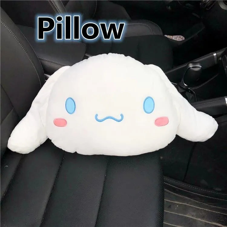 Kuromi My Melody Car Headrest and Seatbelt Protector - Bear Hugs