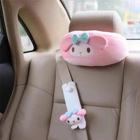 Kuromi My Melody Car Headrest and Seatbelt Protector - Bear Hugs