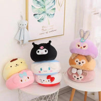 Kuromi My Melody Car Headrest and Seatbelt Protector - Bear Hugs