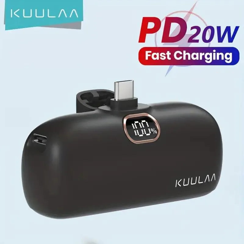 Kuulaa Mini USB C Power Bank (5000mAh) - Bear Hugs