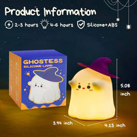 Cute 3D Ghost Silicone Night Lamp