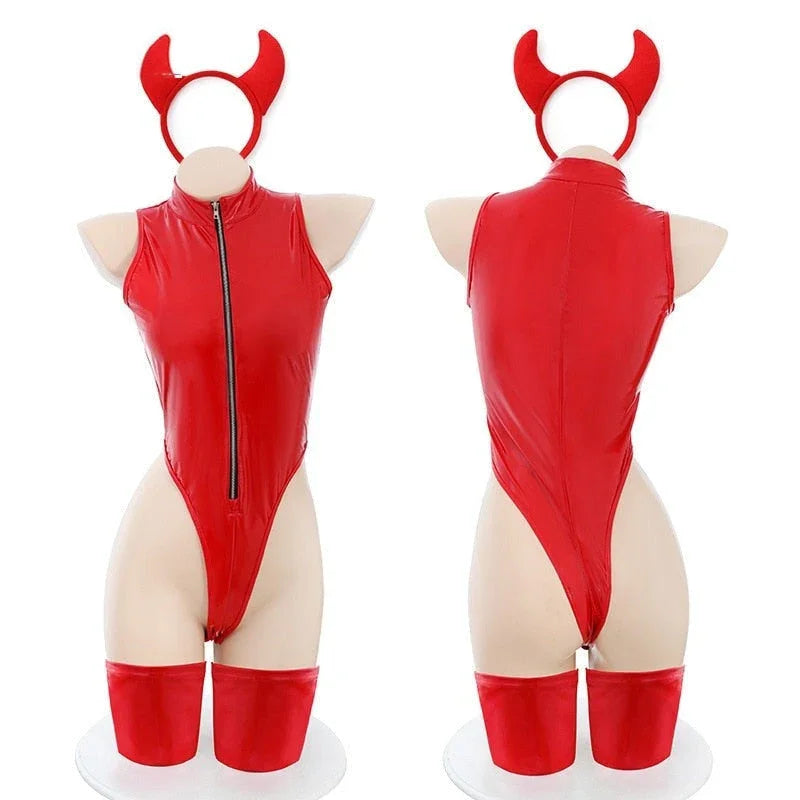 Latex Red Devil Cosplay - Bear Hugs