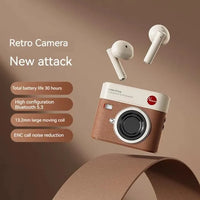 LiberFeel CCD Camera Shaped Wireless Earbuds - Bear Hugs