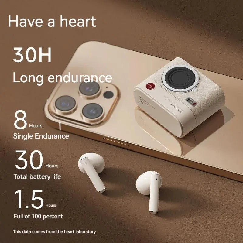 LiberFeel CCD Camera Shaped Wireless Earbuds - Bear Hugs