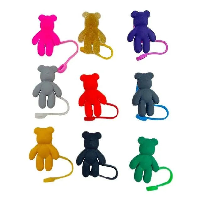 Little Bear Silicone Straw Cap for Stanley Cup (Set of 4) - Bear Hugs