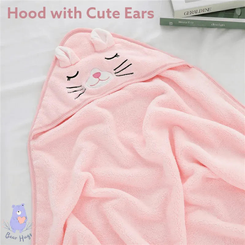 Little Kitty Baby Hooded Towel - Bear Hugs