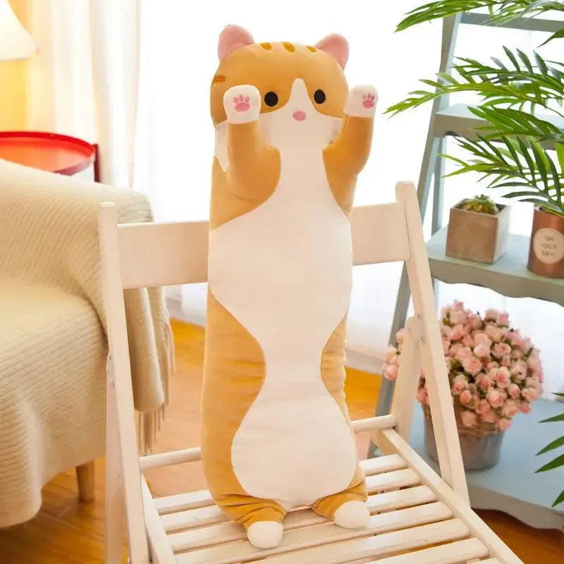 Long Cat Plush Pillow - Bear Hugs