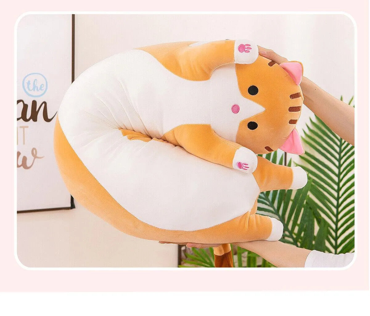 Long Cat Plush Pillow - Bear Hugs