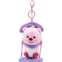 Loopy Pink Plush Pendants - Bear Hugs