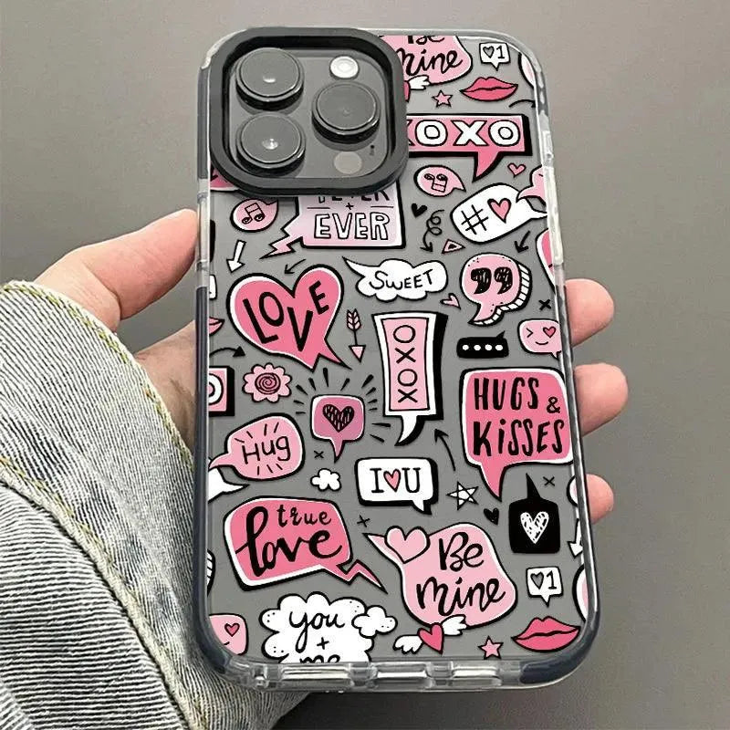 Love Graffitti Phone Cover (For iPhones) - Bear Hugs