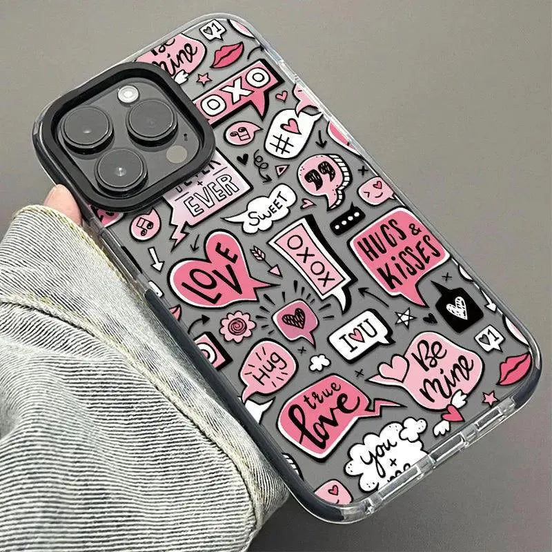 Love Graffitti Phone Cover (For iPhones) - Bear Hugs