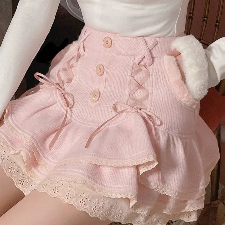 Love Kawaii Cute Pink Frilly Outfit - Bear Hugs
