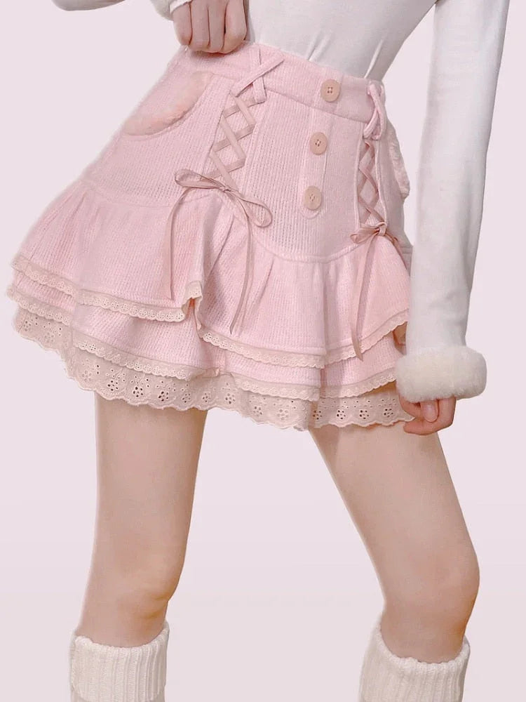 Love Kawaii Cute Pink Frilly Outfit - Bear Hugs