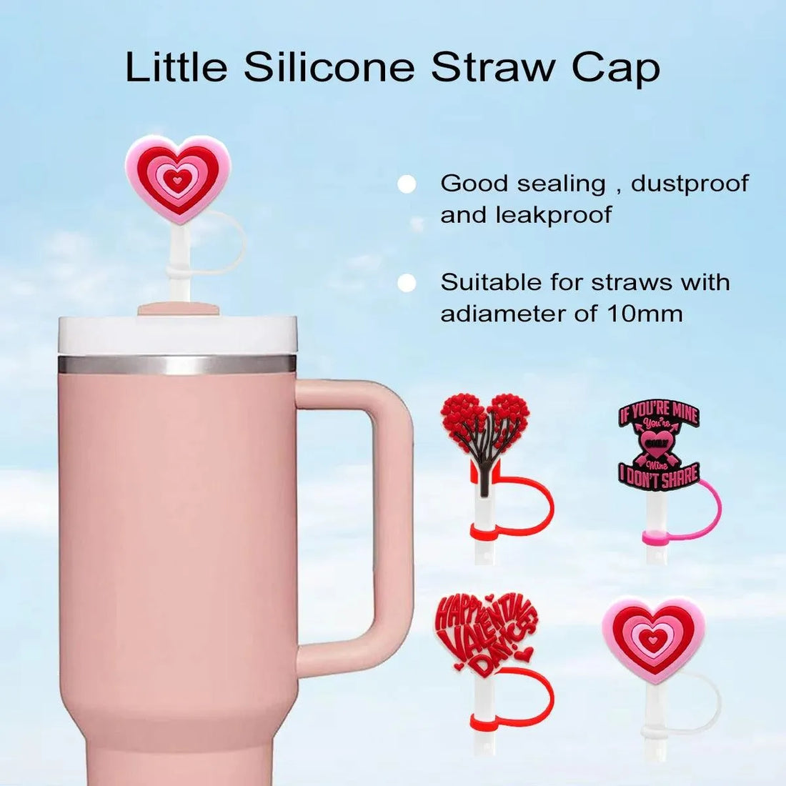 Lovestruck Silicone Straw Cap for Stanley Cup - Bear Hugs