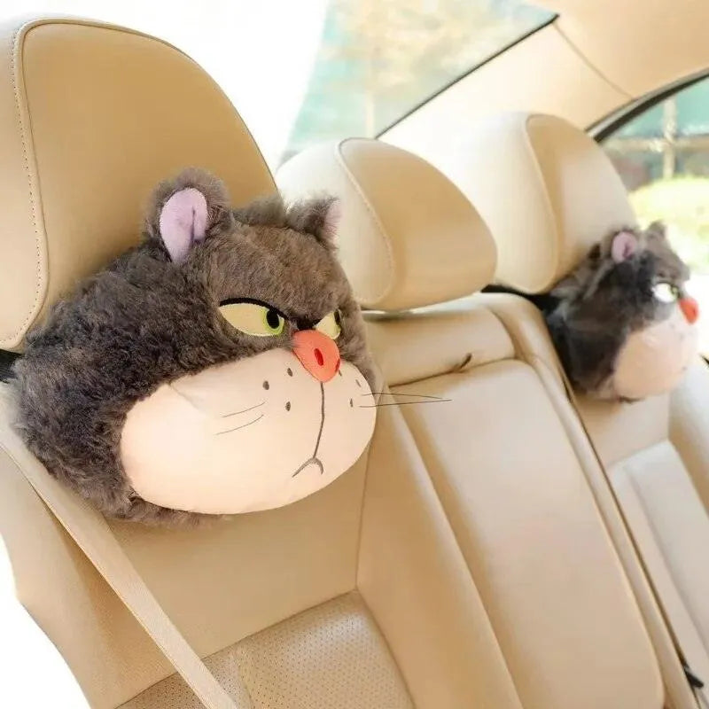 Lucifer Cat Car Headrest and Seatbelt Protector - Bear Hugs