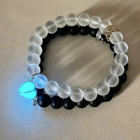 Luminous Glow in the Dark Couple Heart Bracelet - Bear Hugs