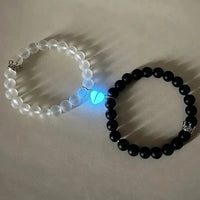 Luminous Glow in the Dark Couple Heart Bracelet - Bear Hugs