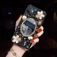 Luxurious Pearl Flowers Mirror Phone Case (For iPhones) - Bear Hugs