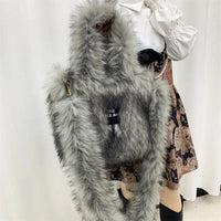 Luxury Faux Fur Gradient Tote Bag - Bear Hugs