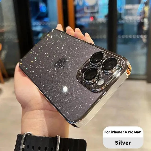 Luxury Glitter Transparent Case (For iPhones) - Bear Hugs