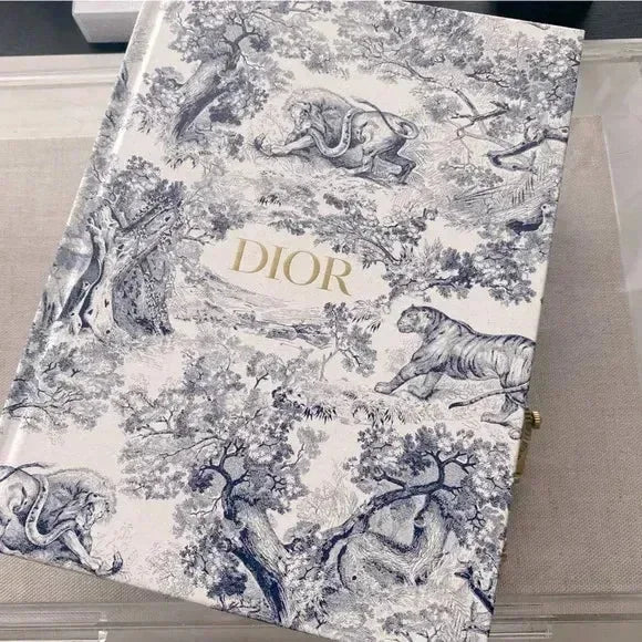 D Luxe Toile Elegance White A5 Notebook