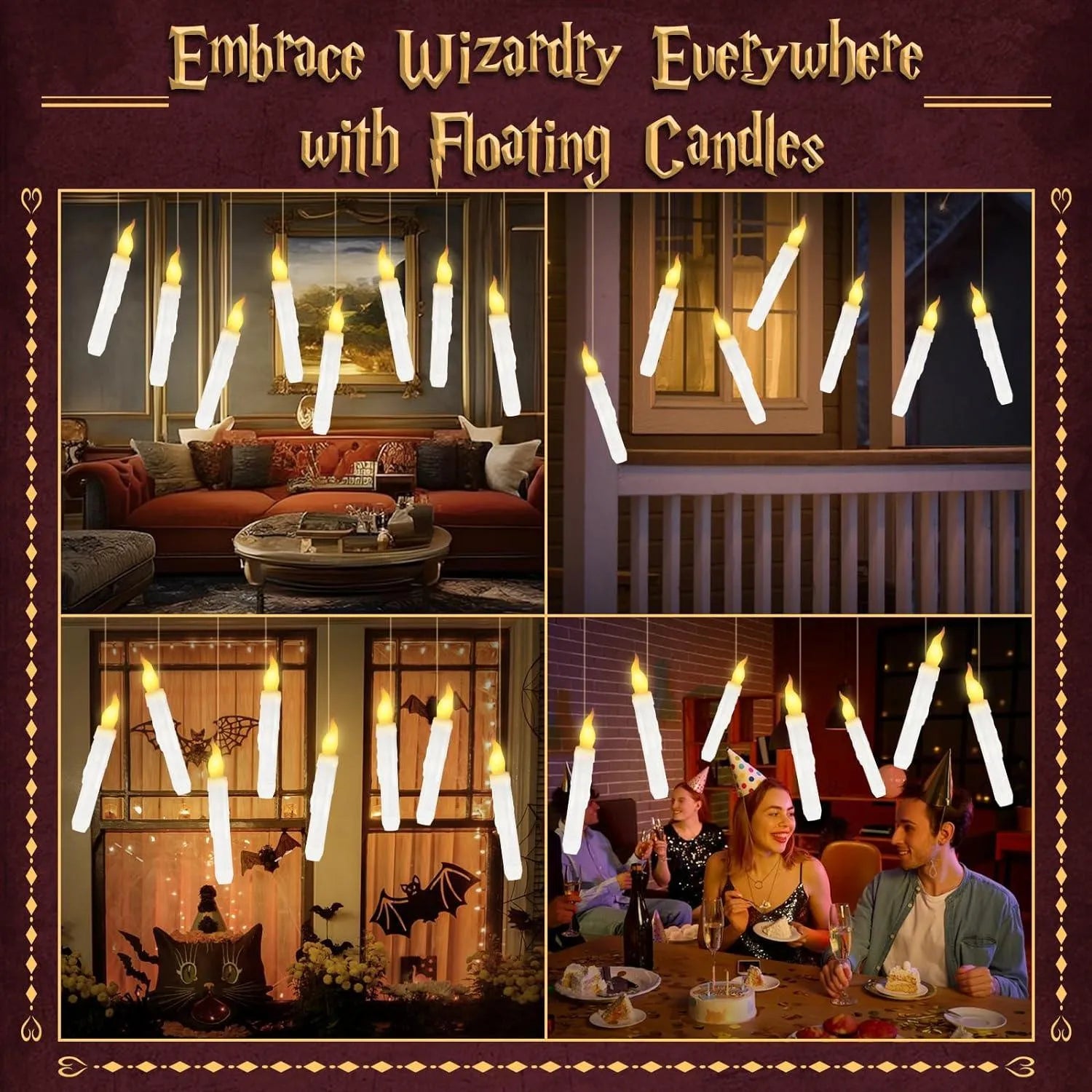 Magical Floating Candles with Wand Remote - Bear Hugs