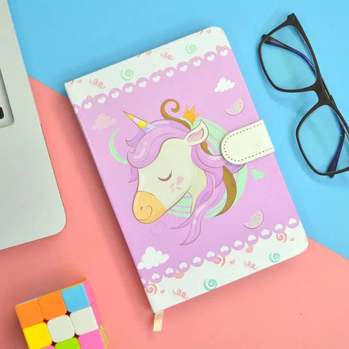 Magical Unicorn A6 Diary with Magnetic Clasp - Bear Hugs