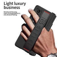 Magnetic Hinge Wrist Strap Case For Samsung Z Fold - Bear Hugs