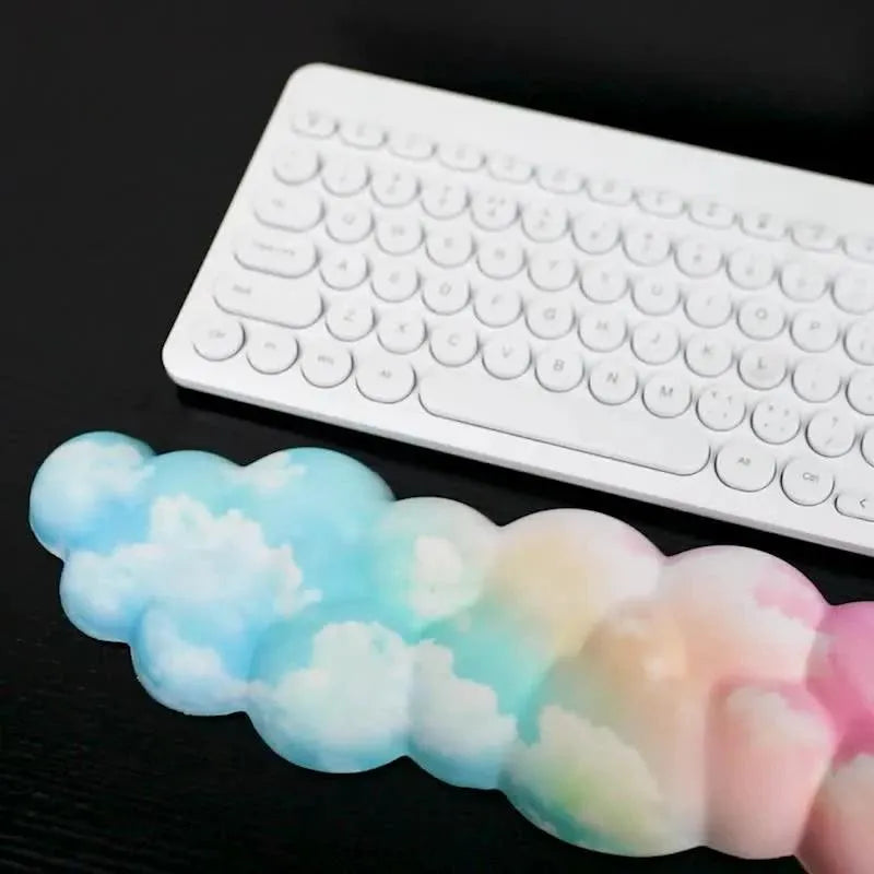 Memory Foam Cloud Keyboard Wrist Rest Set - Bear Hugs