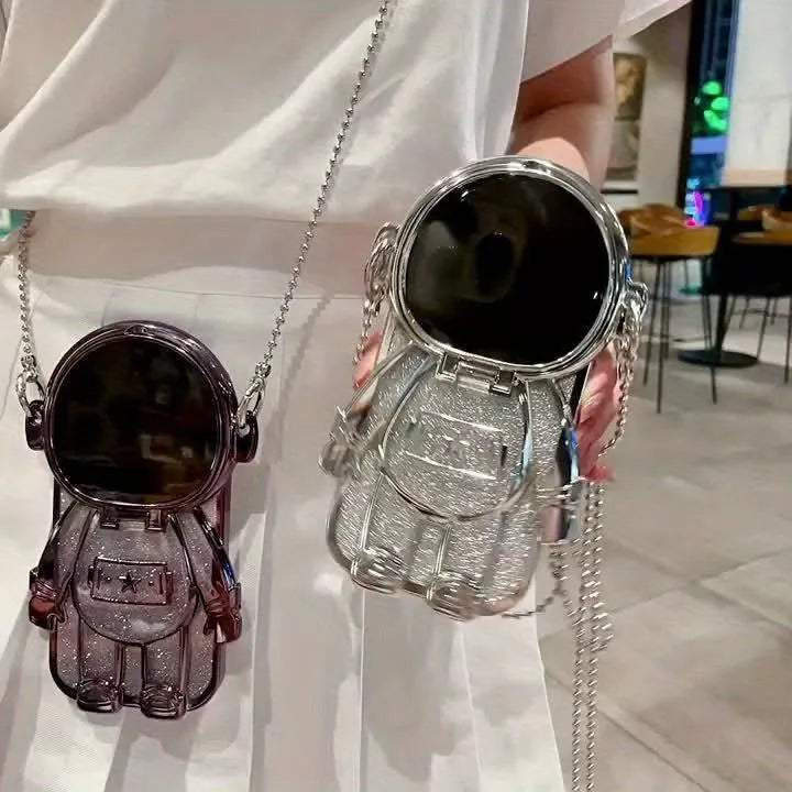 Metal Chain & Mirror Astronaut Case (For iPhone) - Bear Hugs