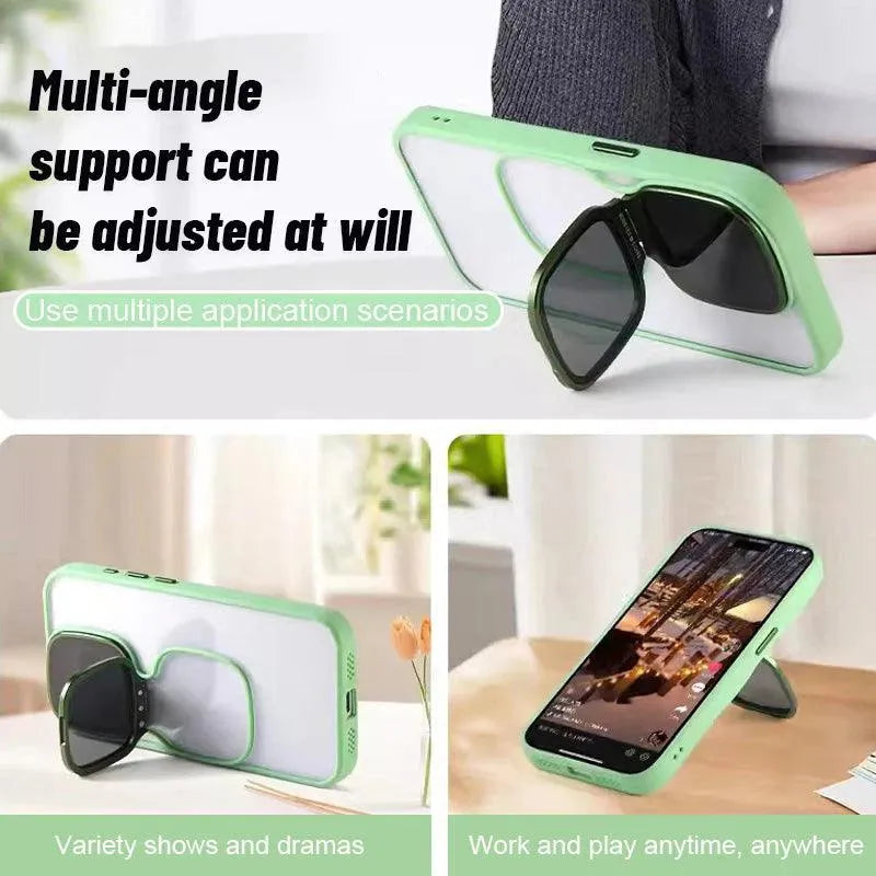 Metal stand Sunglasses Case (For iPhone) - Bear Hugs