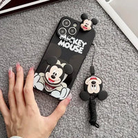 Mickey Minnie Casual Phone Case with Strap (For iPhones) - Bear Hugs