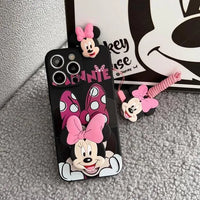 Mickey Minnie Casual Phone Case with Strap (For iPhones) - Bear Hugs