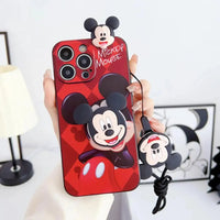 Mickey Minnie Cute Phone Case with Strap (For iPhones) - Bear Hugs