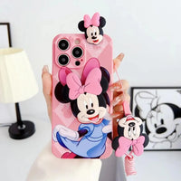 Mickey Minnie Cute Phone Case with Strap (For iPhones) - Bear Hugs